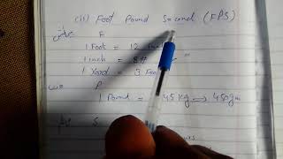 1st lesson MKS and FPS  Meter kilo second and Foot pound second system [upl. by Geri646]