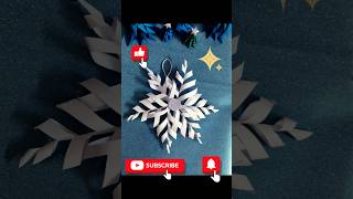 Christmas Snowflake❄️diy christmas craft snowflakes diycraft diycraft papercraft shortsart [upl. by Debbra]