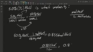 Solutions 7  Molarity Practice [upl. by Lawler674]