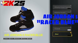 HOW TO MAKE Air Jordan 5 “Racer Blue” in NBA2k25 Shoe Creator [upl. by Yenahteb398]