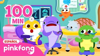 ¡Ayuda Animales del Océano y Más  Canciones de Animales  Cinco Monitos  Pinkfong en español [upl. by Evol]