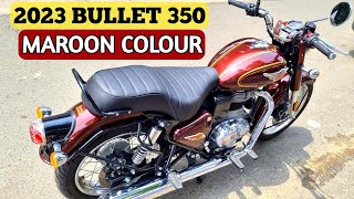 Lo Aagayi New Bullet 350 2023 Model Maroon Colour New Update Price All Model Price Detailed Review [upl. by Ephrem]