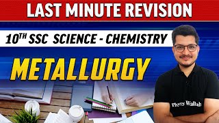 Last Minute Revision  10th SSC Science  Chemistry  Metallurgy [upl. by Lehcem]