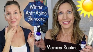 Morning Winter AntiAging Skincare Routine  OVER 50 [upl. by Amihsat695]