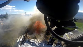 Incendio abitazione  Vigili del Fuoco Cles 22 [upl. by Natty]