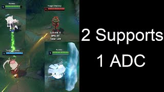 Multiple Supports Protecting ADC  League of Legends [upl. by Teodor]