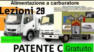 Patente C lezioni 29 Gratuito  Patente C Nouvi Quizz  Alimentazione a Carburatore [upl. by Mackey]