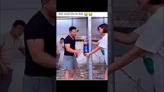 Funny Asian man kicks metal pole [upl. by Gino371]