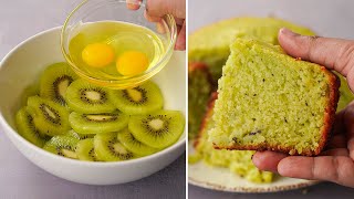 Kiwi Cake Recipe  Unique Kiwi Flavour Cake Recipe  Yummy [upl. by Enirod]