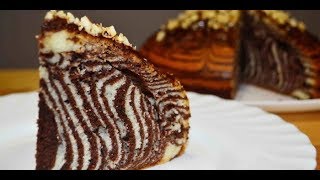 Торт ЗебраДомашний РецептПирог ЗебраCake Zebra Zebra tortuZebra keksi [upl. by Okubo645]