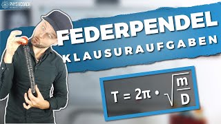 Federpendel Klausuraufgabe  Physik für Mediziner  Physik Grundlagen [upl. by Azeel]