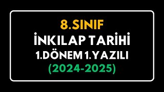 8Sınıf İnkılap Tarihi 1Dönem 1Yazılı [upl. by Matelda]