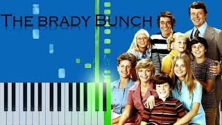 The Brady Bunch Theme Song Easy Piano Synthesia Tutorial [upl. by Anerda]