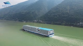 Aerial View of the China Goddess No3 Cruise Ship [upl. by Keen]