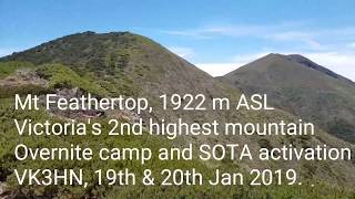 Mt Feathertop Australia SOTA activation VK3HN 1920 Jan 2019 [upl. by Yesnek369]