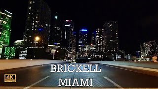 Driving Brickell Miami At Night 4K [upl. by Broida]