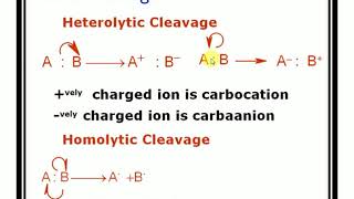 Homolytic and Heterolytic fission with suitable examples [upl. by Aiksas]