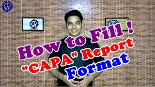 HOW TO FILL CAPA FORMAT  ACTION PLAN FORMATS  ASK MECHNOLOGY [upl. by Euqinahs221]