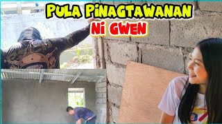 UNANG PALITADA SA TAAS ISANG PART NG PADER SA MAGIGING KWARTO NI GWEN MAKINIS NA [upl. by Stiegler]