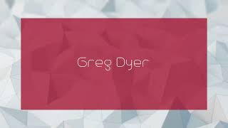 Greg Dyer  appearance [upl. by Saimon]