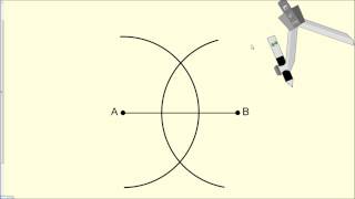 Geometry  Constructions 4  Perpendicular to Line Through Point Not on Line [upl. by Kannav37]