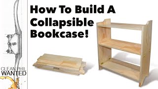 How to build a Collapsible Bookcase Campaign Furniture Build with Hand Tools [upl. by Harvard405]