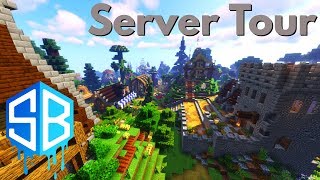 Minecraft SMP Tour of the SourceBlock Server Survival Minecraft Server Tour so Far Avomance 2020 [upl. by Nauwaj]