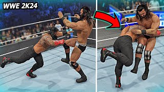 18 Insane Finishers Gone Wrong In WWE 2K24 [upl. by Adnuhsat]