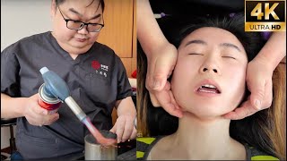 ASMR  YouTube First Reveal of Traditional Chinese Facial Bone Adjustment  2000 years Heritage [upl. by Gnaoh]