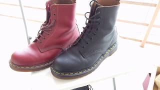 DrMartens Oxblood and Black Quilon Vintage boots comparison  Сравнение ботинок DrMartens [upl. by Adamina970]