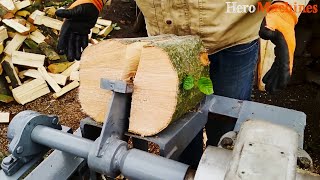 Amazing Homemade Log Splitter Wood Processing Machines  Firewood Processor [upl. by Bonne384]