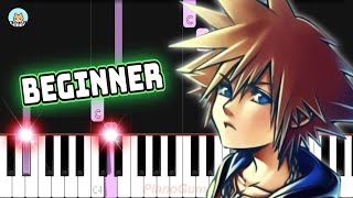 full Kingdom Hearts II OST  quotDearly Belovedquot  BEGINNER Piano Tutorial amp Sheet Music [upl. by Loriner]