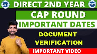 Direct 2nd Year CAP Round Important Dates  DSE Admission Dates 2024 [upl. by Even991]