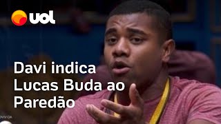 Davi indica Lucas Buda para o Paredão Alane Isabelle e Lucas estão na berlinda do BBB 24 [upl. by Chickie]