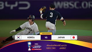 HIGHLIGHTS – Game 47 – Korea vs Japan –WBSC U23 Baseball World Cup 2024 [upl. by Yerffej38]