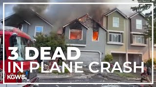 3 dead after small plane crashes into townhomes in Fairview [upl. by Baudelaire]