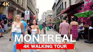 4K MONTREAL Canada Walking Tour  Life in Downtown and Old Montreal [upl. by Ayikat926]