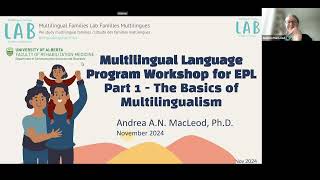 Multlingual Families Lab  Multilingualism Basics [upl. by Nayd]