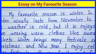 Essay on My Favourite Season in English  Paragraph on My Favourite Season in English [upl. by Muslim531]