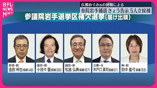 【参院・岩手補選】10日告示 5人が立候補届け出 [upl. by Angelika881]