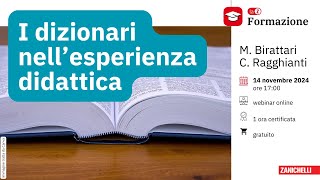 Webinar  I dizionari nellesperienza didattica [upl. by Richards]