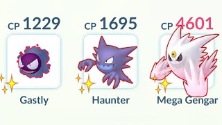 Shiny Gastly Haunter Mega Gengar Family in Pokemon GO PvP [upl. by Evvie]