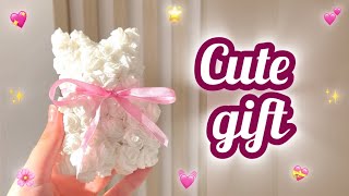 DIY Rose Teddy Bear  Mini Rose Bear DIY  How To Make Your Own Paper Flowers 🧸💖 [upl. by Abbye527]