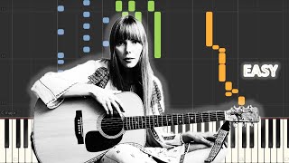 Joni Mitchell  River  EASY PIANO TUTORIAL BY Extreme Midi [upl. by Ing]