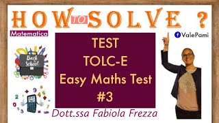 Tolc E Math Test for access to the University of Economics and Business tolc Università Economia [upl. by Eilyak]