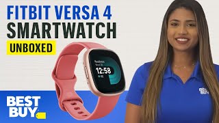 Fitbit Versa 4 Fitness Smartwatch  Unboxed from Best Buy [upl. by Llewsor]