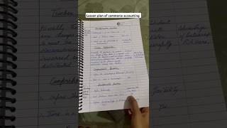 lesson plan of commerce subject financial accounting for bed students in english language viral [upl. by Rentsch]