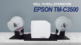 Label rewinder and label unwinder for EPSON TMC3500 label printer [upl. by Brindell528]