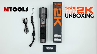 NEBO SLYDE KING 2K – 2000 Lumen Rechargeable Flashlight and 500 Lumen Work Light [upl. by Nwahsiek977]