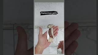 Selfmade pocket knife with rams horn winged bird design youtubeshorts youtube shorts subscribe [upl. by Nodgnal]